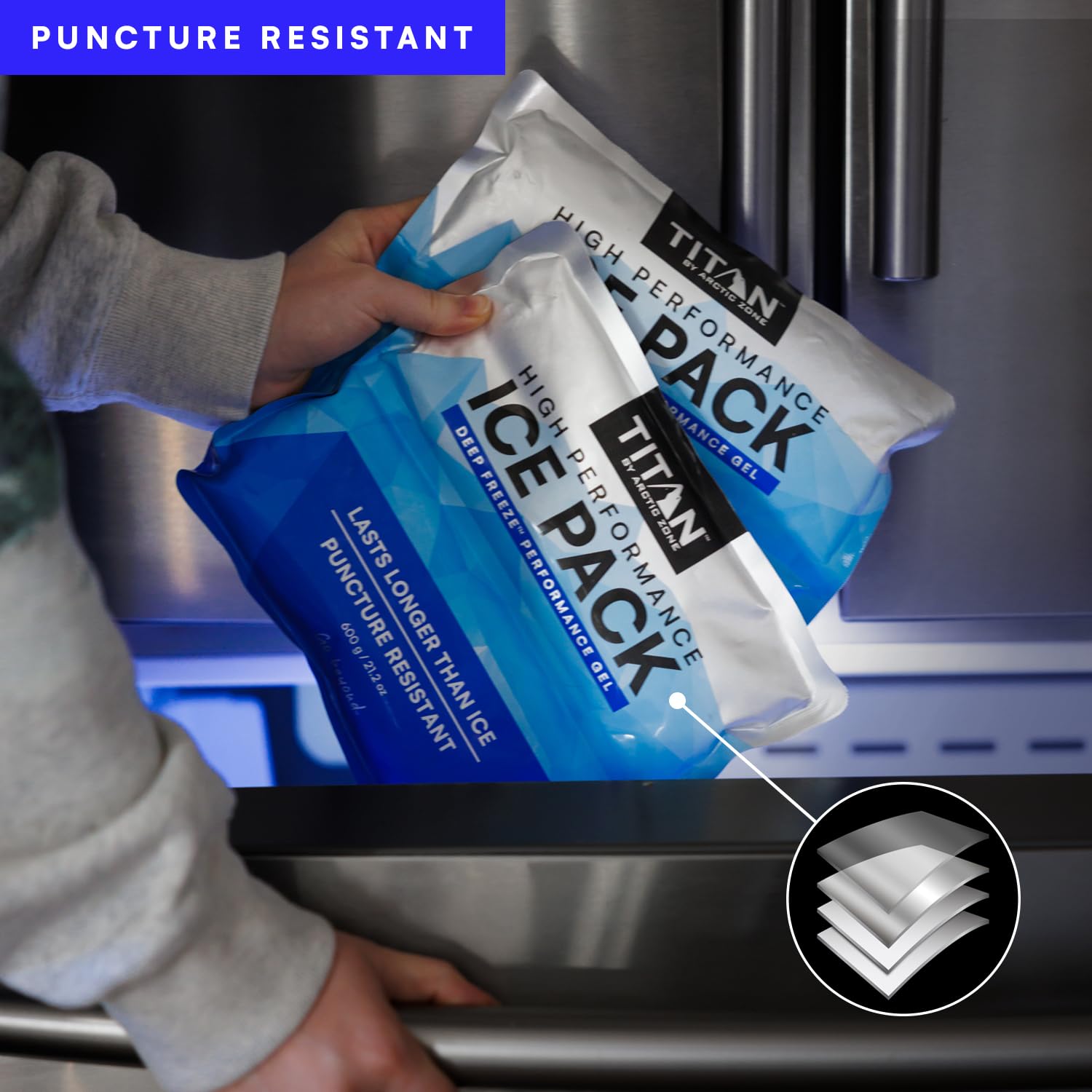 Arctic Zone Titan Deep Freeze Ice Pack- (2 Pack) 600 Gram High